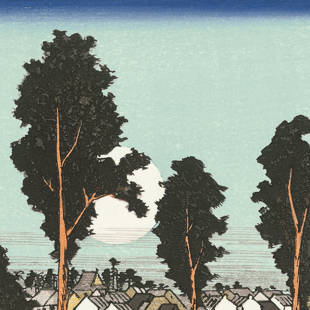 歌川広重「東海道五十三次 沼津 黄昏図」浮世絵木版画｜浮世絵工房