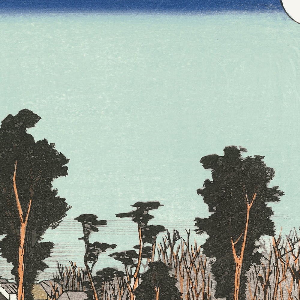 歌川広重「東海道五十三次 沼津 黄昏図」浮世絵木版画｜浮世絵工房