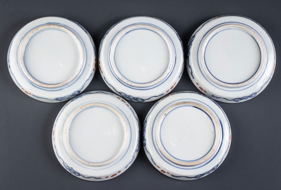 古伊万里】 染錦金彩草花文四寸皿 5客 明治時代 16785 | すべての商品