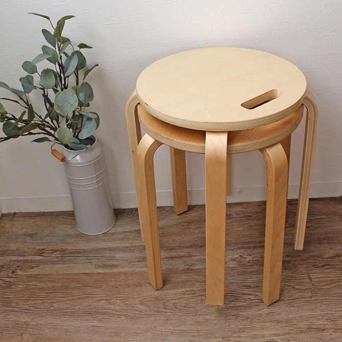 ＆NE アンドエヌイー ラウンドスタッキングスツール ハンドル付 | 商品