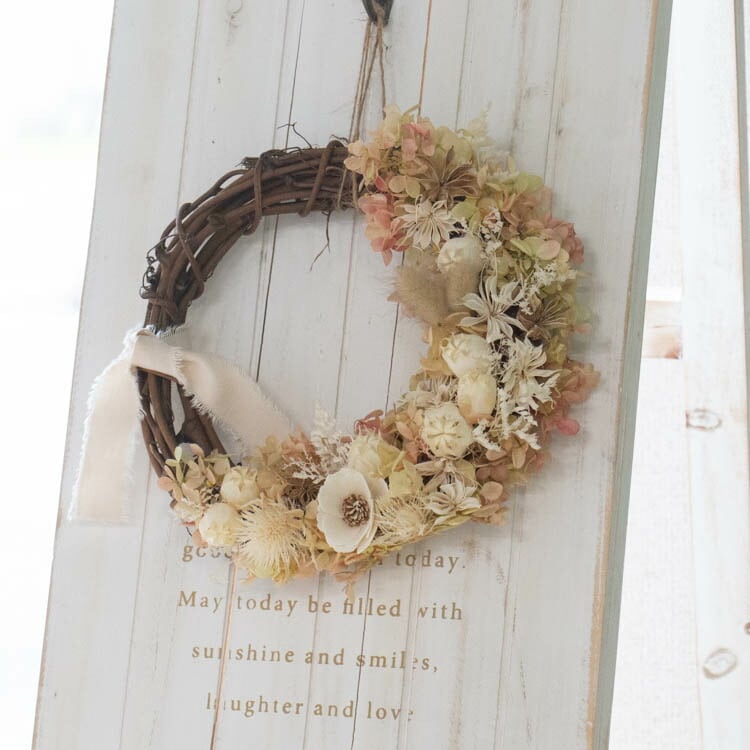 送料無料 玄関 プリザーブドフラワー【リースアレンジ(e23)】 | 46