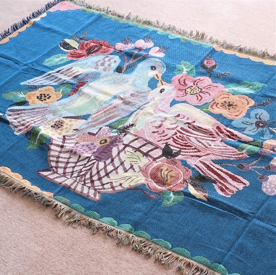 NathalieLete Tapestry Rug Two birds （ナタリーレテ タペストリー