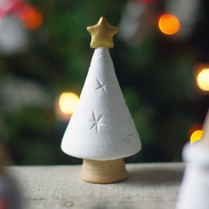 益子焼のツリー 【X'masオブジェ/置き物】 クリスマス飾り 卓上