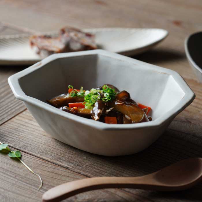 益子焼 八角大鉢 kinari ボウル 角鉢 丼 サラダボウル 八角形