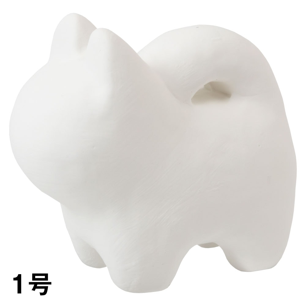 おえかき犬張子1号 ぬり絵工作用（白仕上げ） Papier-mache dog made