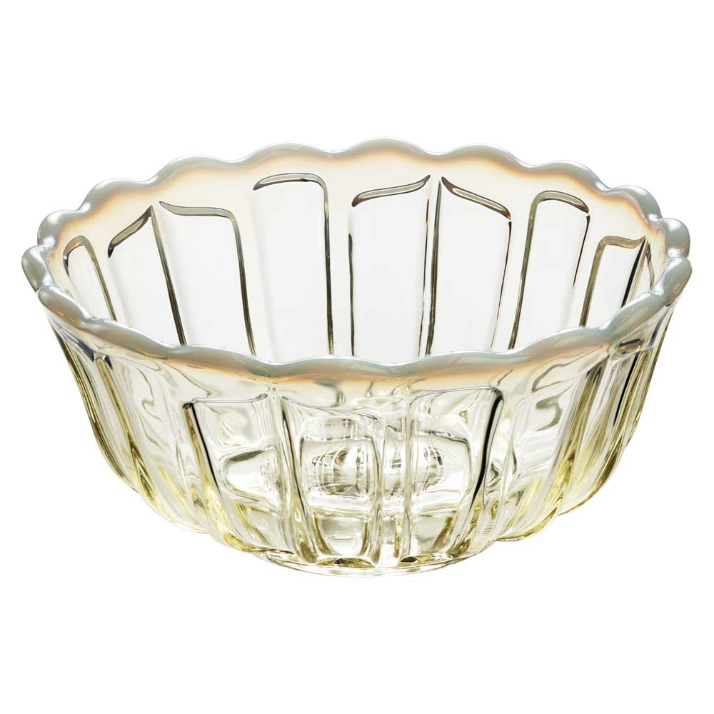 廣田硝子 雪の花 洗鉢 古代色 アンティークなスタイルの厚手ガラス食器