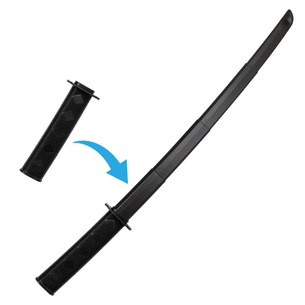 伸びる刀 プラスチック製玩具 振り下ろすとシュッと刃が伸びる日本刀