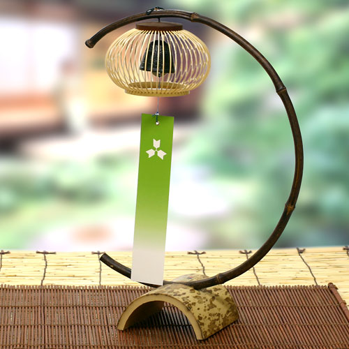 駿河竹千筋細工 置き風鈴（清風） 静岡県伝統工芸品 杉山雅泰 作 職人