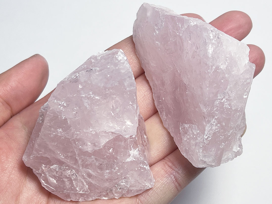 ブラジル産ローズクォーツ 2個セット