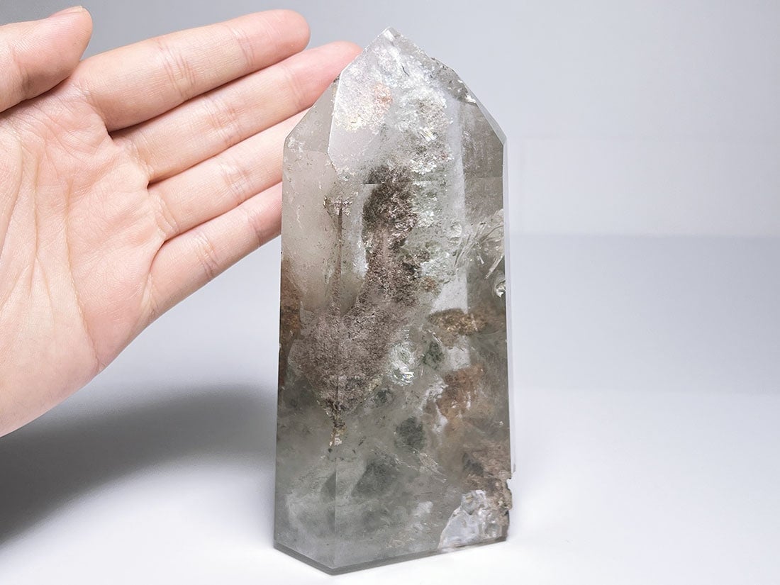 ガーデンクォーツポイント ポリッシュ ( 庭園水晶 )/ Garden Quartz