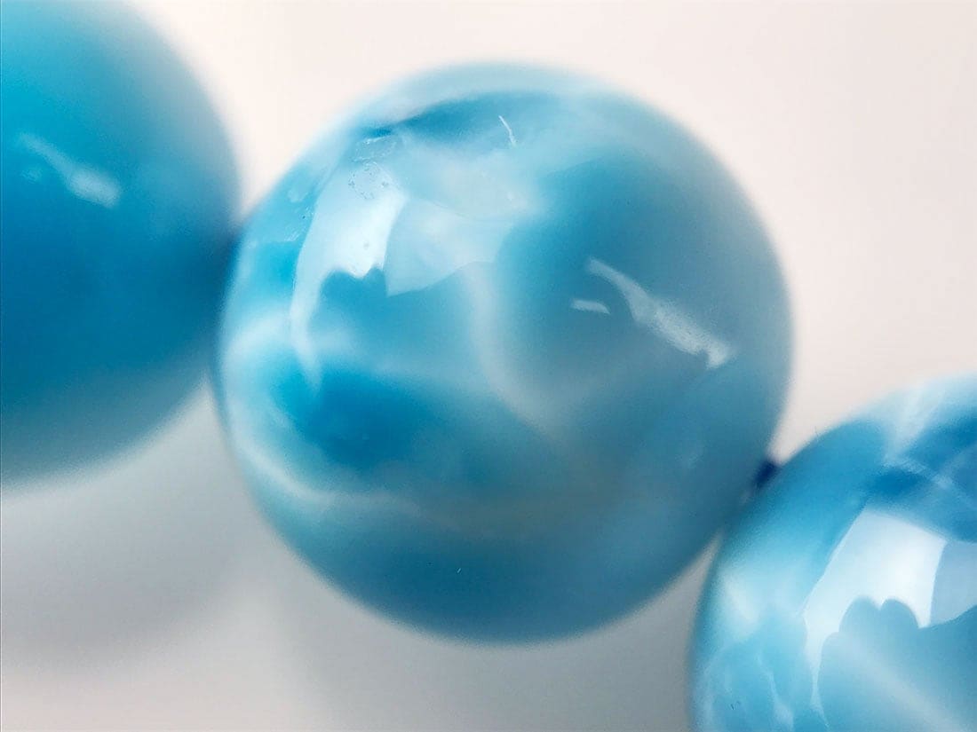 高品質】ドミニカ共和国産 ラリマー 12mm ブレスレット