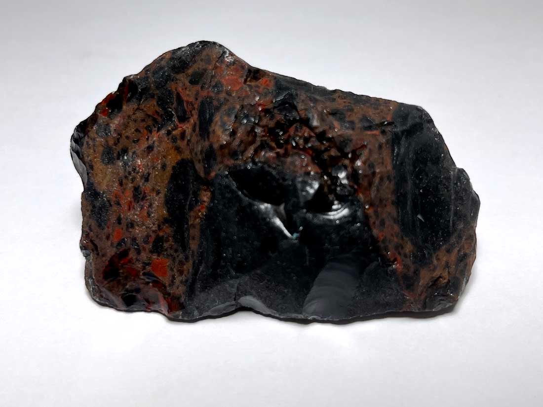 北海道白滝村(旧)産 黒曜石(花十勝/紅十勝石)