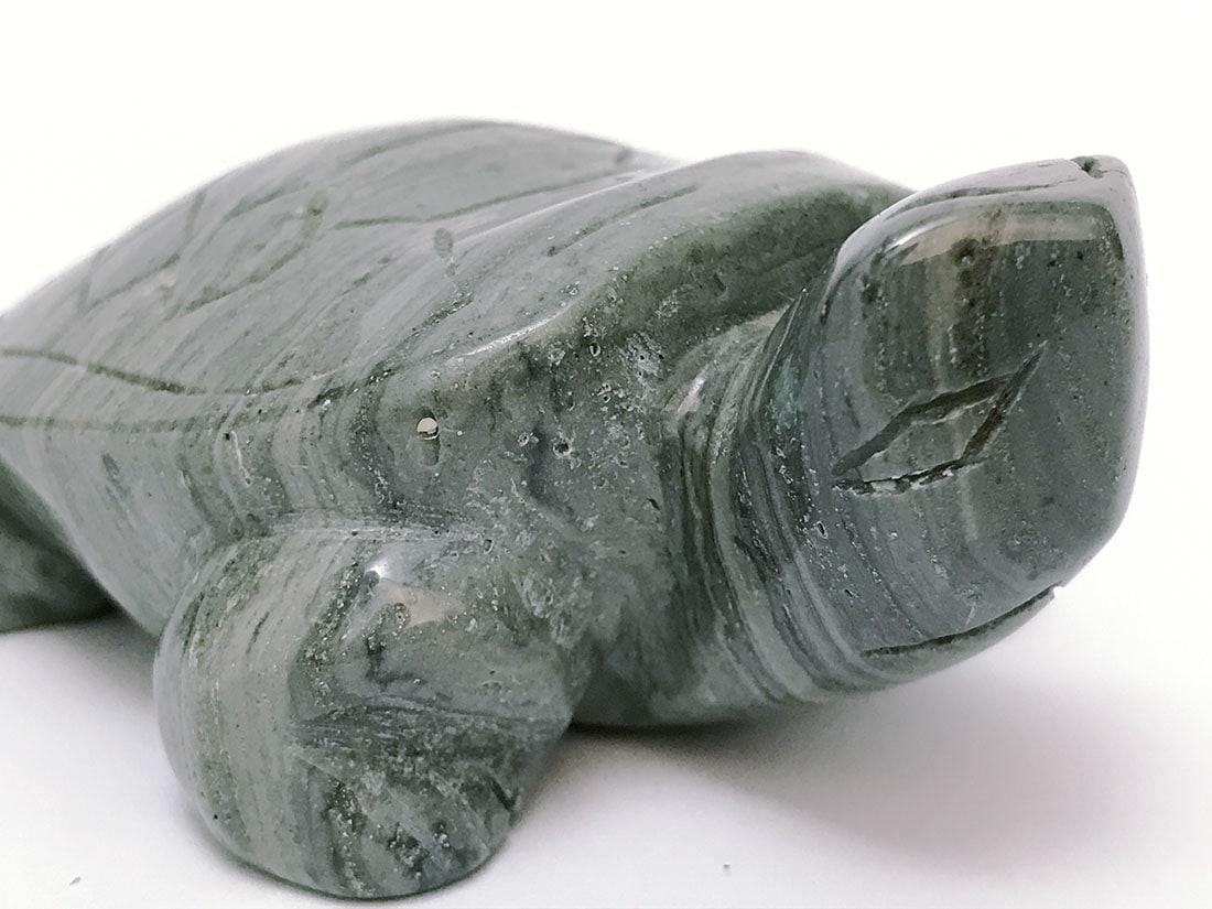 オーシャンジャスパー 亀 彫刻