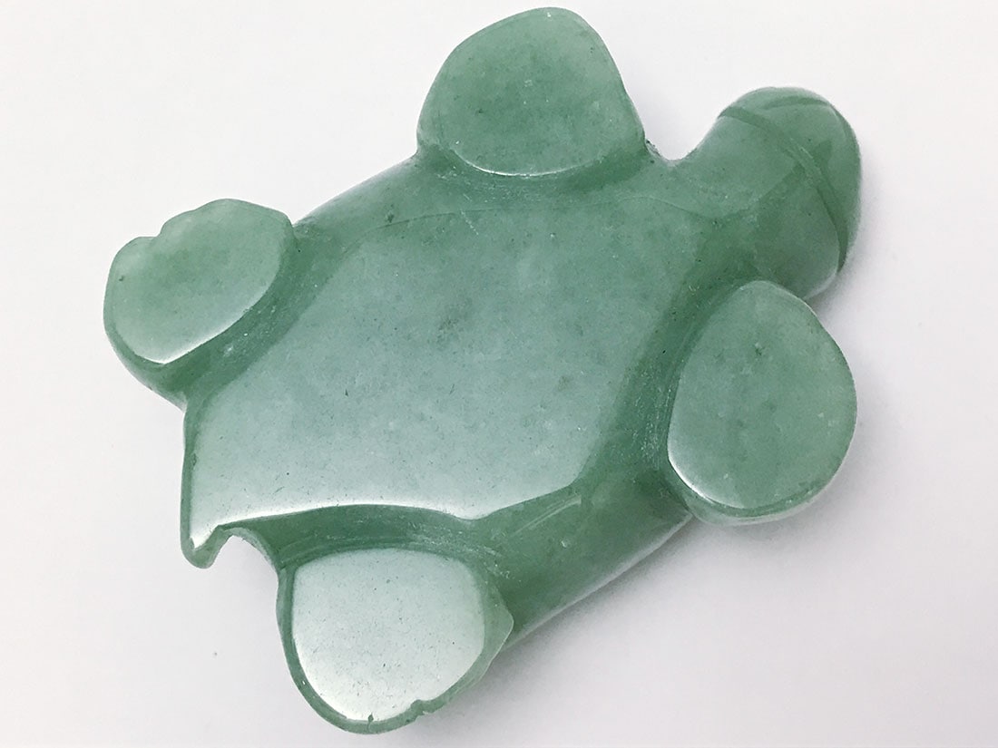 アベンチュリン 亀 彫刻