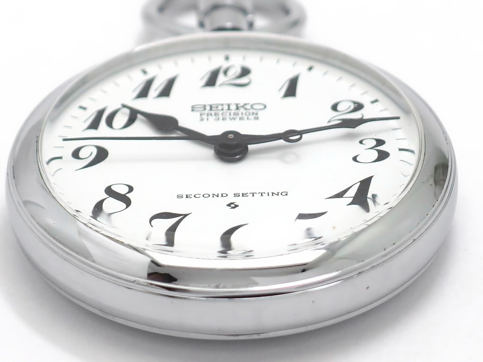 セイコー プレシジョン 懐中時計 6110-0010 Cal.6110A 21石 手巻 OH済