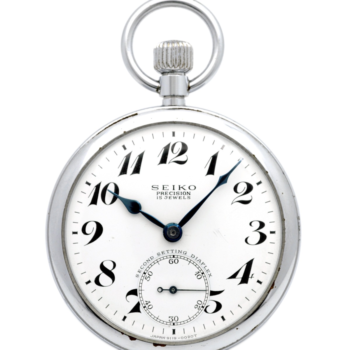 セイコー プレシジョン 懐中時計 鉄道時計 国鉄関西 青針 セコンド