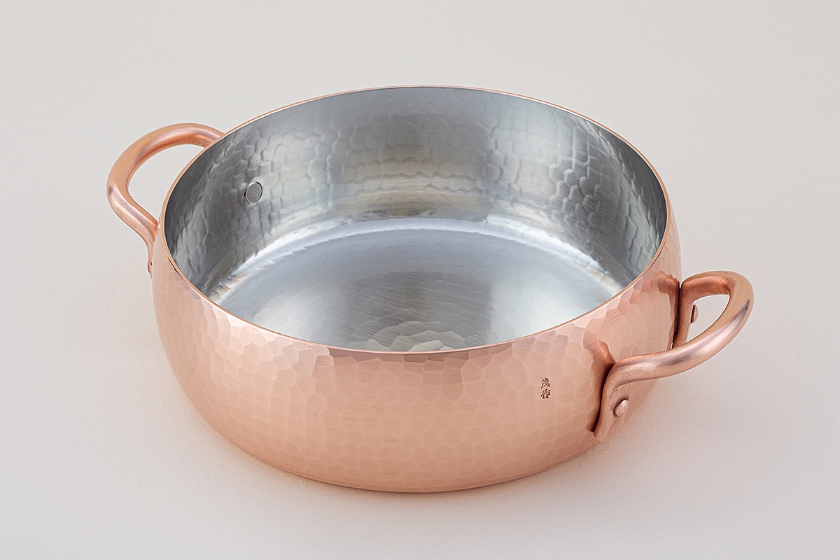 両手鍋（浅型）（銅） | 鍋 | 鍛金工房 WESTSIDE33