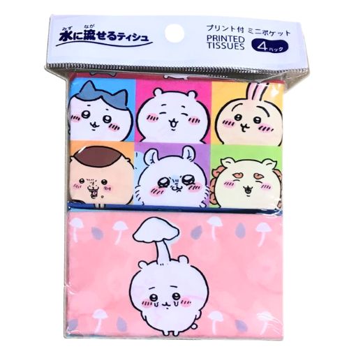 ポケットティッシュ4個セット ちいかわ | ティッシュ・歯ブラシ