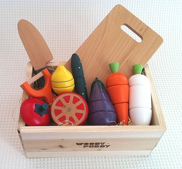 ウッディプッディ サラダセット（木箱入り） | ままごと遊び | 木の