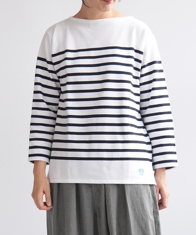 6803]ORCIVAL(オーチバル/オーシバル) ラッセル編みパネルボーダー7分