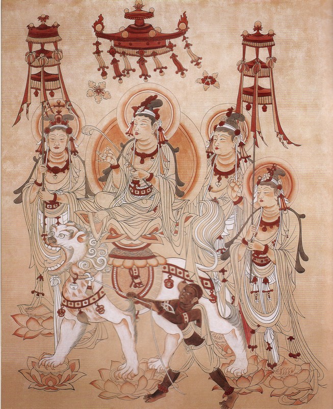 張小琴 成文正敦煌壁画模写選集 莫高窟壁画 中国絵画/张小琴