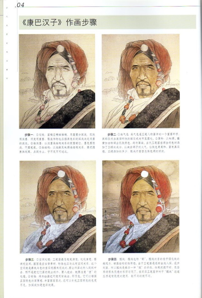 王ヒツ工筆人物 当代名画家技法解析 中国水墨画集 中国絵画/王宓