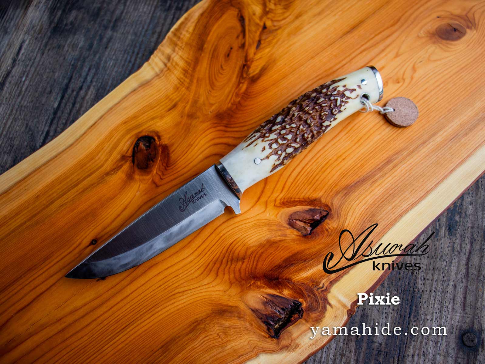 萩野 力 作 Pixie (ピクシー)スタッグ シースナイフ Riki Hagino