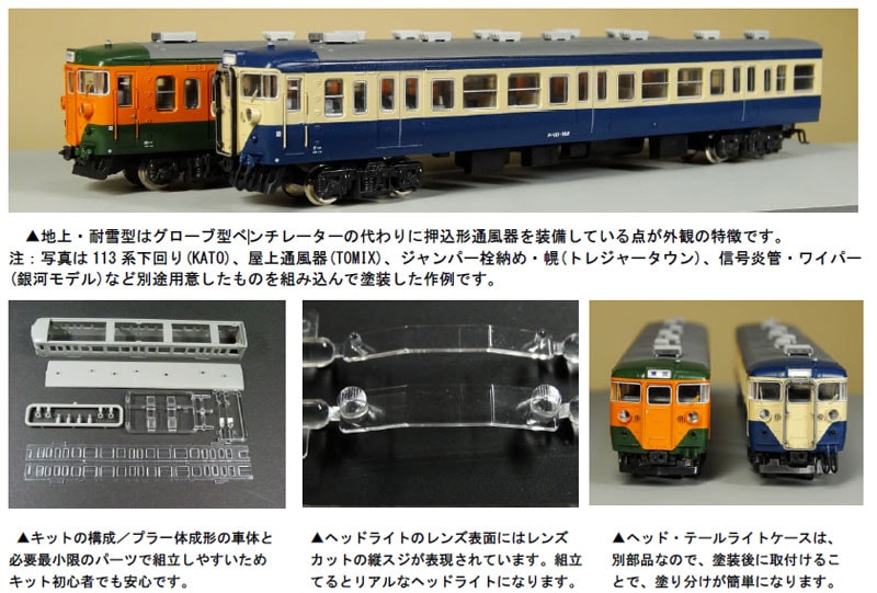 N) 2128 国鉄・近郊形直流電車113系 クハ111(新製冷房車) 未塗装車体
