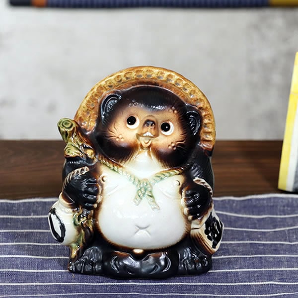 信楽焼 たぬき 信楽焼きたぬき 5号福々狸オス 陶器タヌキ たぬき置物