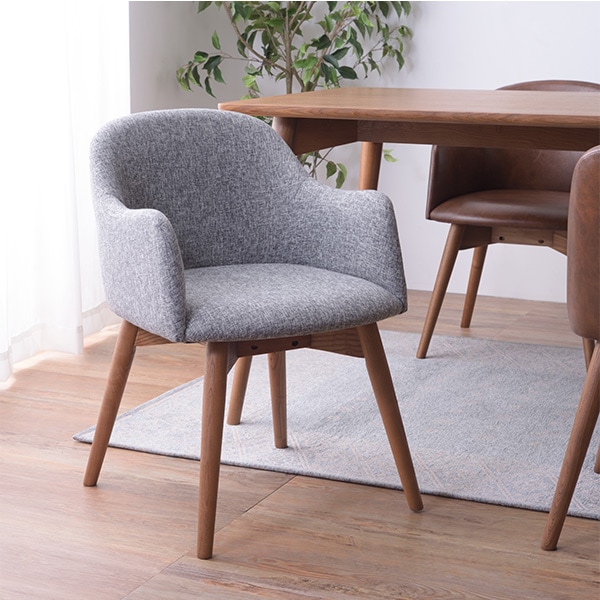 ユアサプライムス.com｜ダイニングチェア おしゃれな曲線チェア グレー