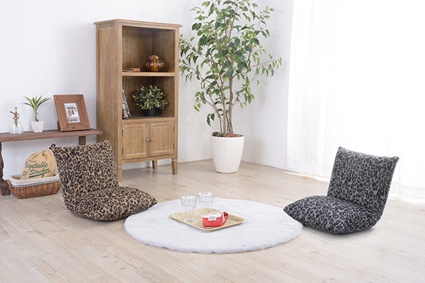 ユアサプライムス.com｜座椅子 コンパクト 1人用 アニマル柄