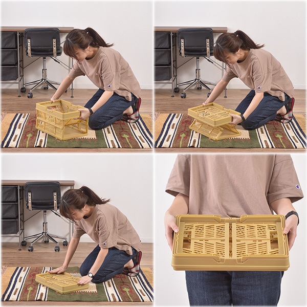 ユアサプライムス.com｜折りたたみコンテナ スタッキングボックス L