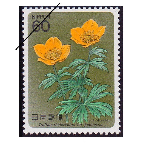 高山植物シリーズ】第2集 シナノキンバイ | シリーズ切手（昭和