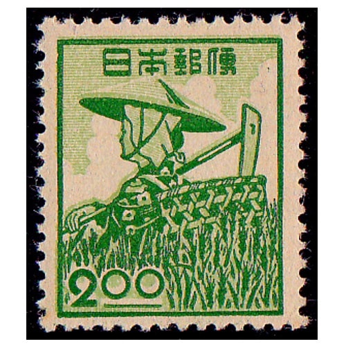 昭和すかしなし】 農婦（2円） | 通常切手（第1次昭和～現在）,昭和