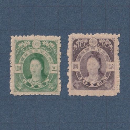 □現品画像□ 田沢型旧大正毛紙 5円10円額面 単片 美～並品 | 通常切手