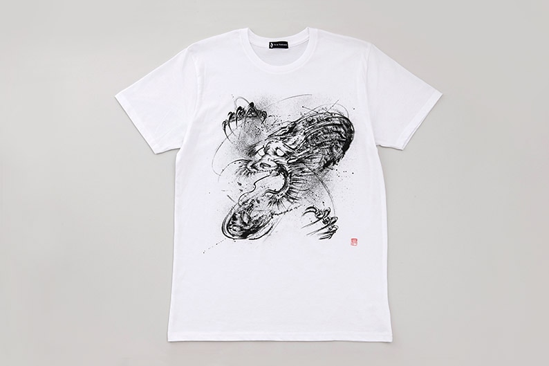 Tシャツ 真龍（ホワイト） | 墨絵・陶墨画アーティスト 西元祐貴 Yu-ki