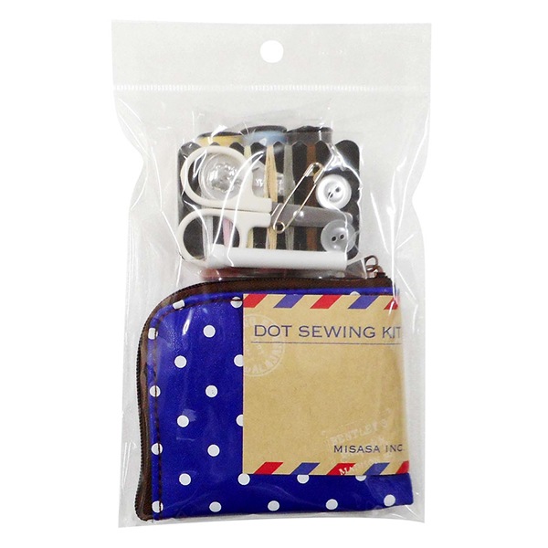 ソーイングセット 裁縫セット 『ソーイングキット ドット柄 ネイビー
