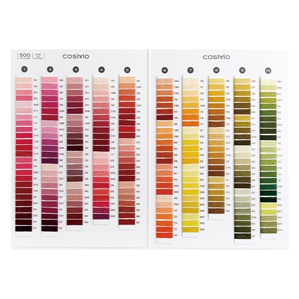 刺しゅう糸見本帳 『サンプル帳 25番糸コスモ 1501』 手芸,刺繍