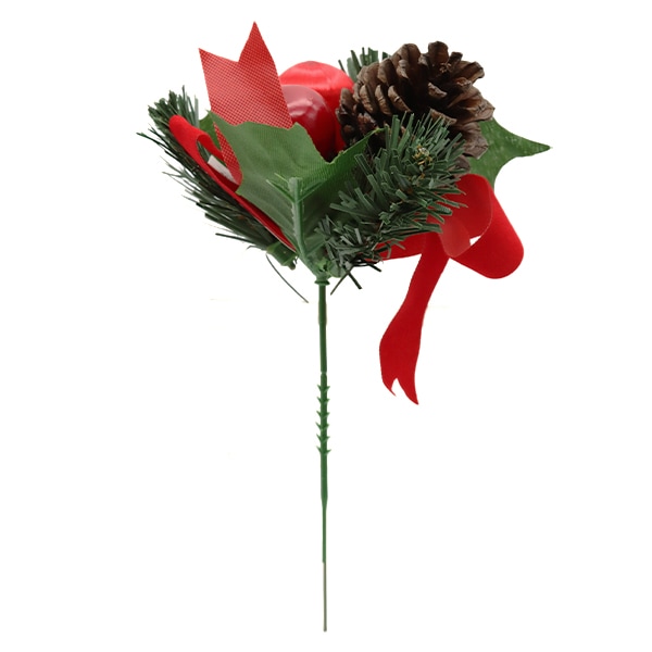 造花 シルクフラワー 『クリスマスピック レッドグリーン XD-8355