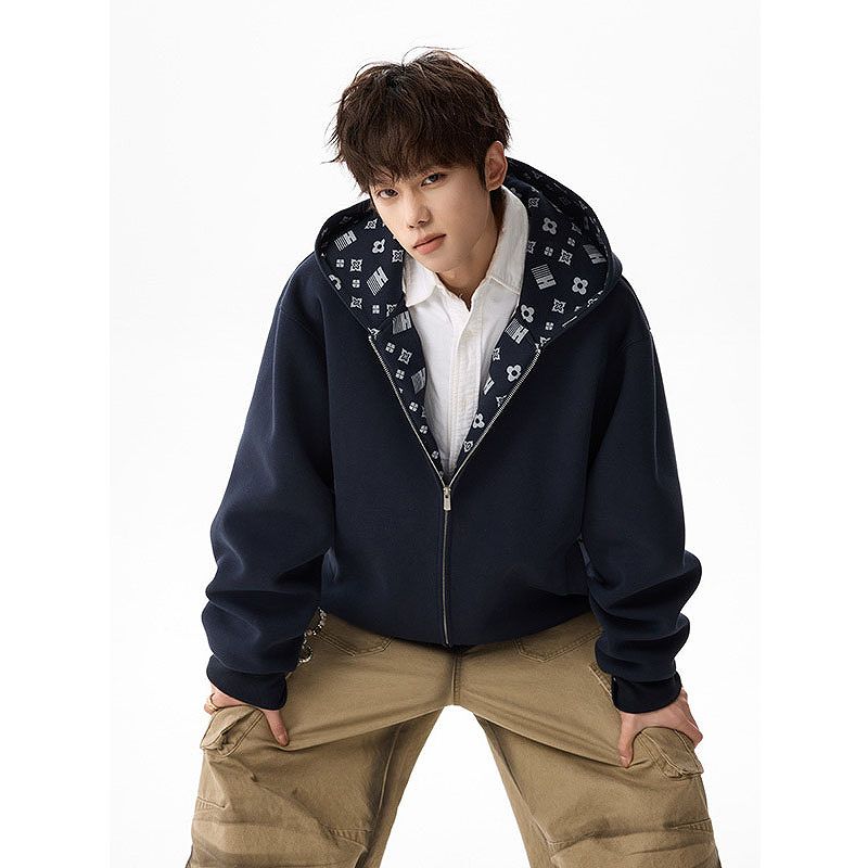 メンズファッション ジップアップパーカー 男女兼用 カジュアル