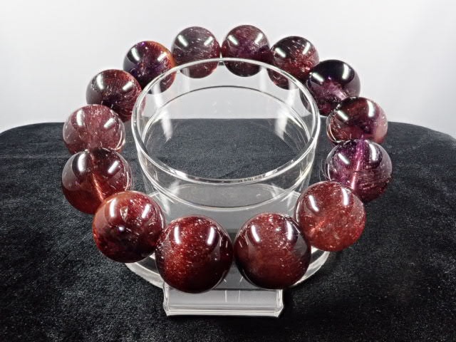 レッドパープルスーパーセブン ブレスレット 16.3㎜ XA | 天然石