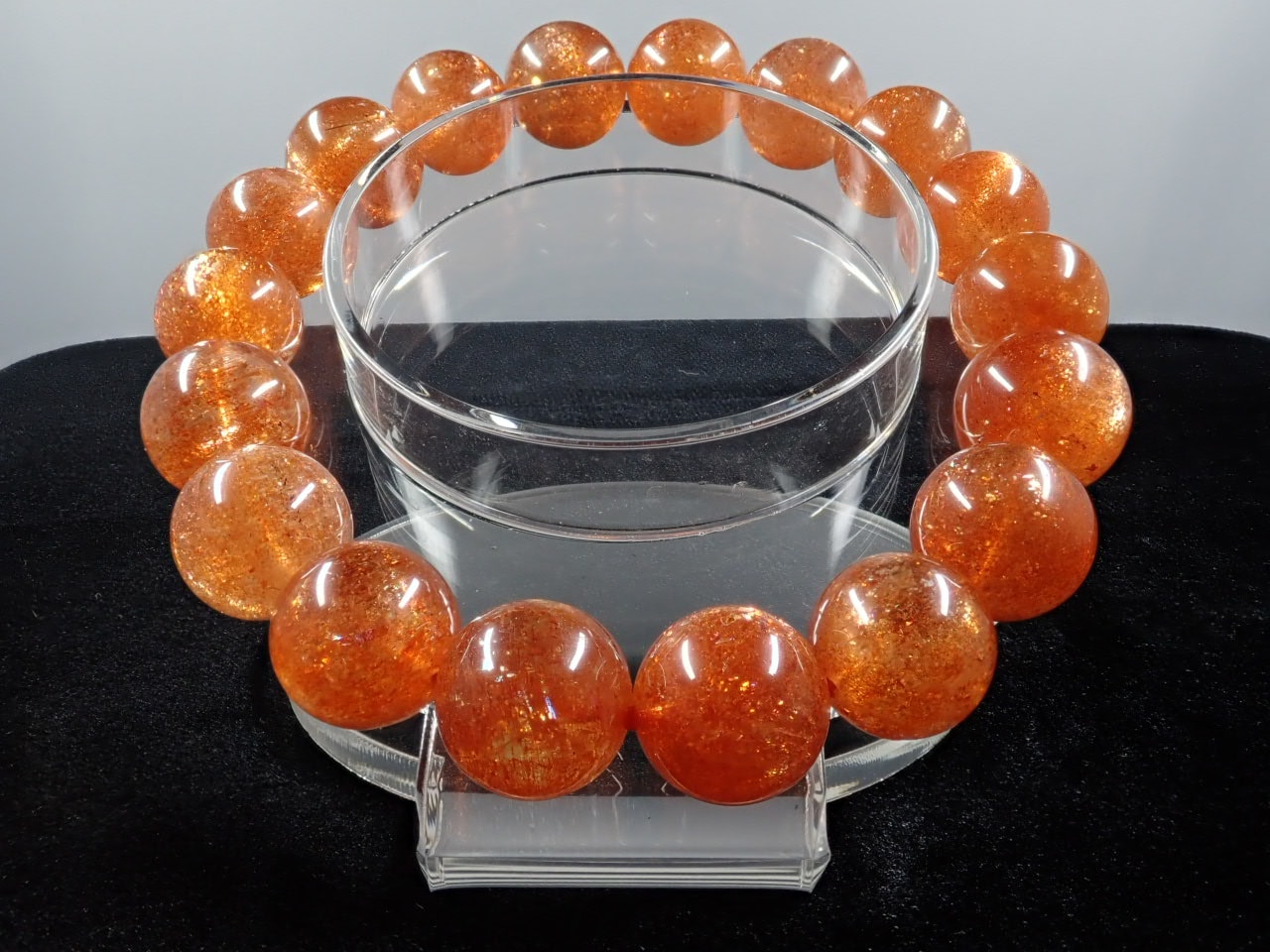 オレンジサンストーン ブレスレット 12.3㎜ XA | 天然石,サ行, サン