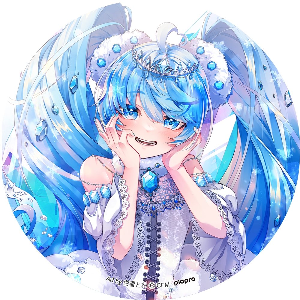 キャラパブ | SNOW MIKU 2022,白雪とわ デザインB | コースター