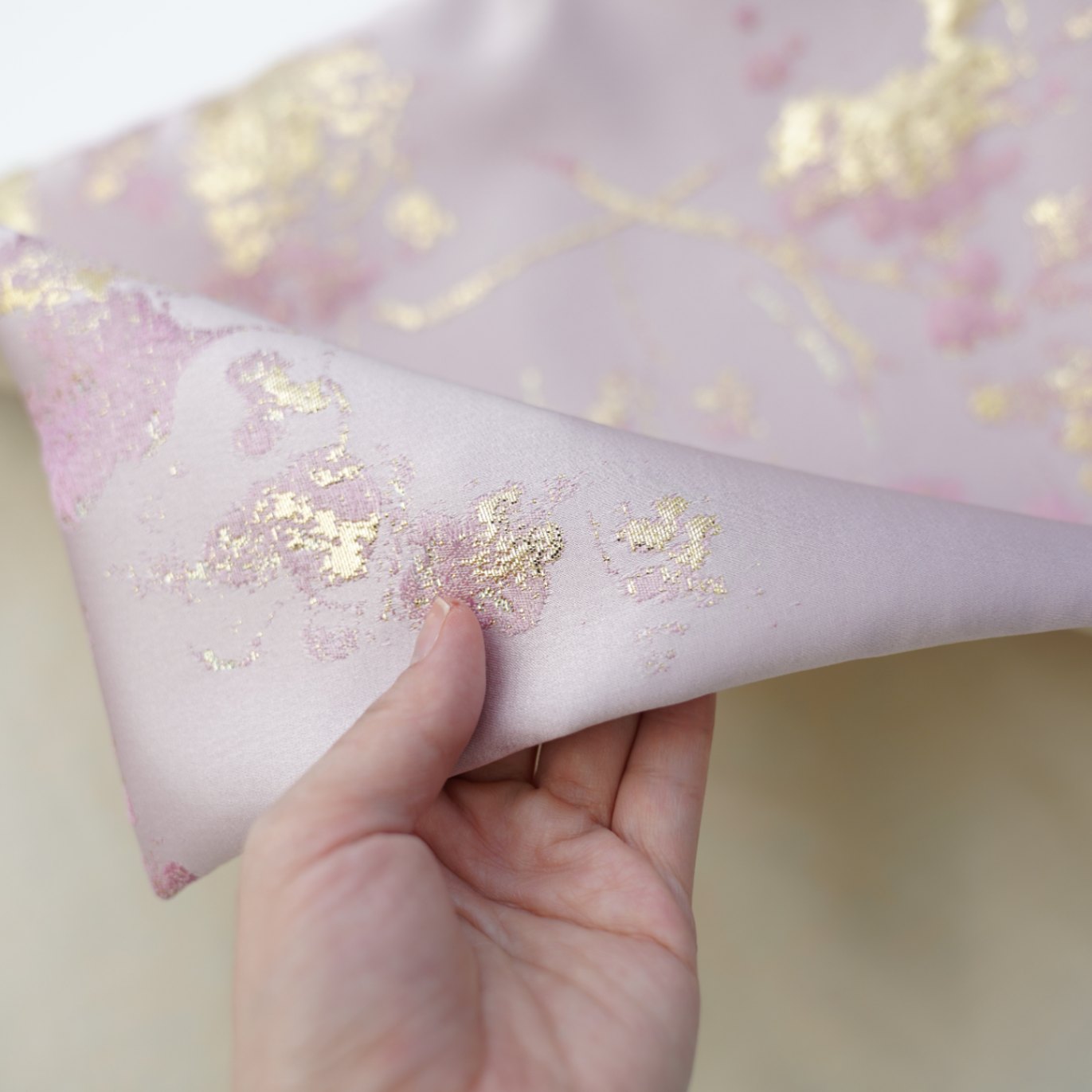 桃ゴールド テーブルランナー 200×30cm FOURGRACEオリジナル ｜ 四季