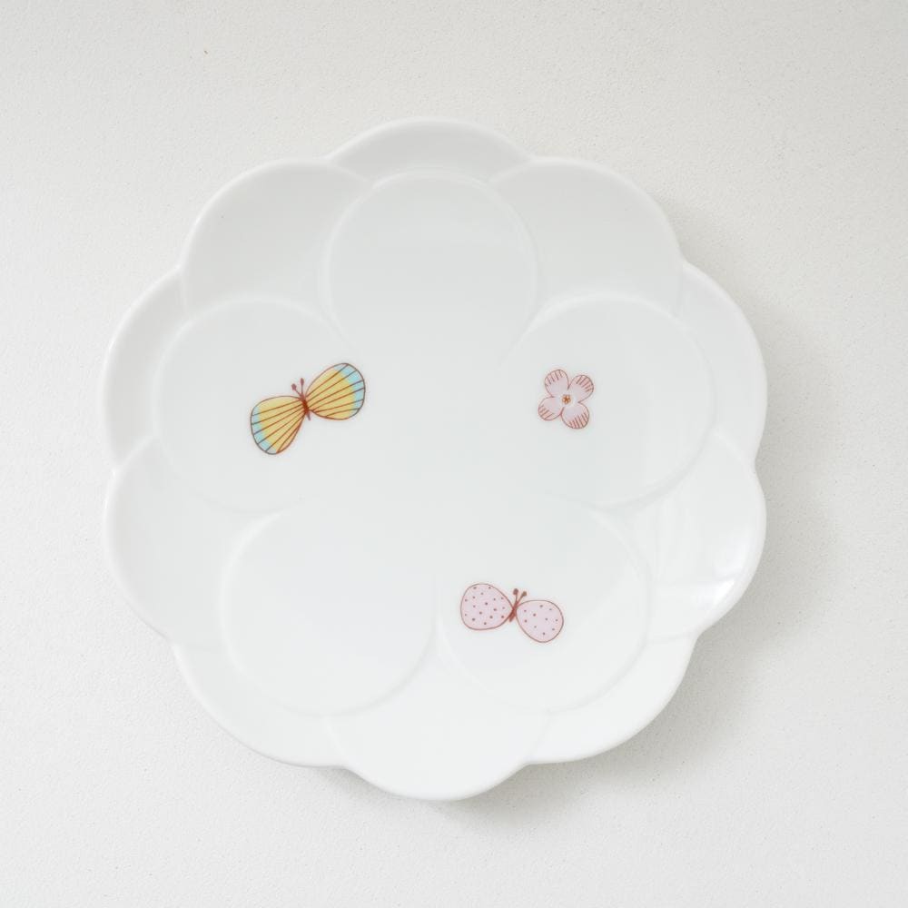 九谷焼 チョウ中鉢［ピンク］｜ 四季折々のおしゃれな和食器通販サイト