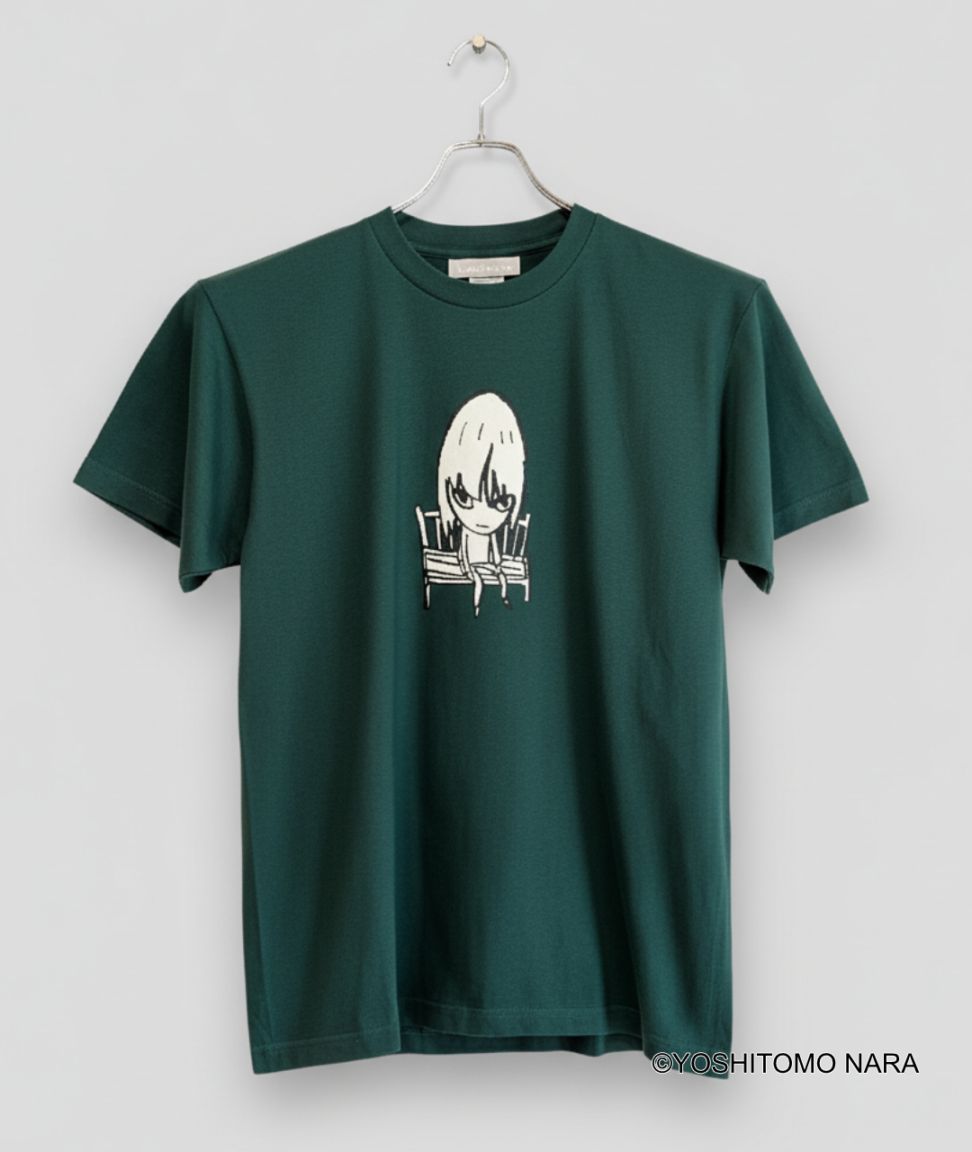 奈良美智 Tシャツ [Bench(フォレスト)]｜ラムフロム - アートグッズ