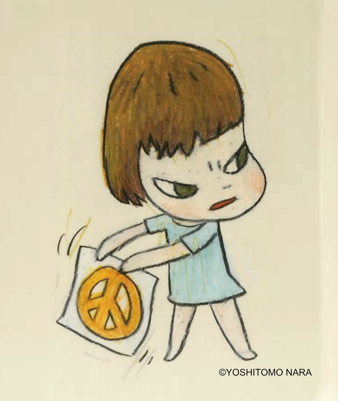 奈良美智 アートトレイコレクション [Untitled 2006 A] ：ラムフロム