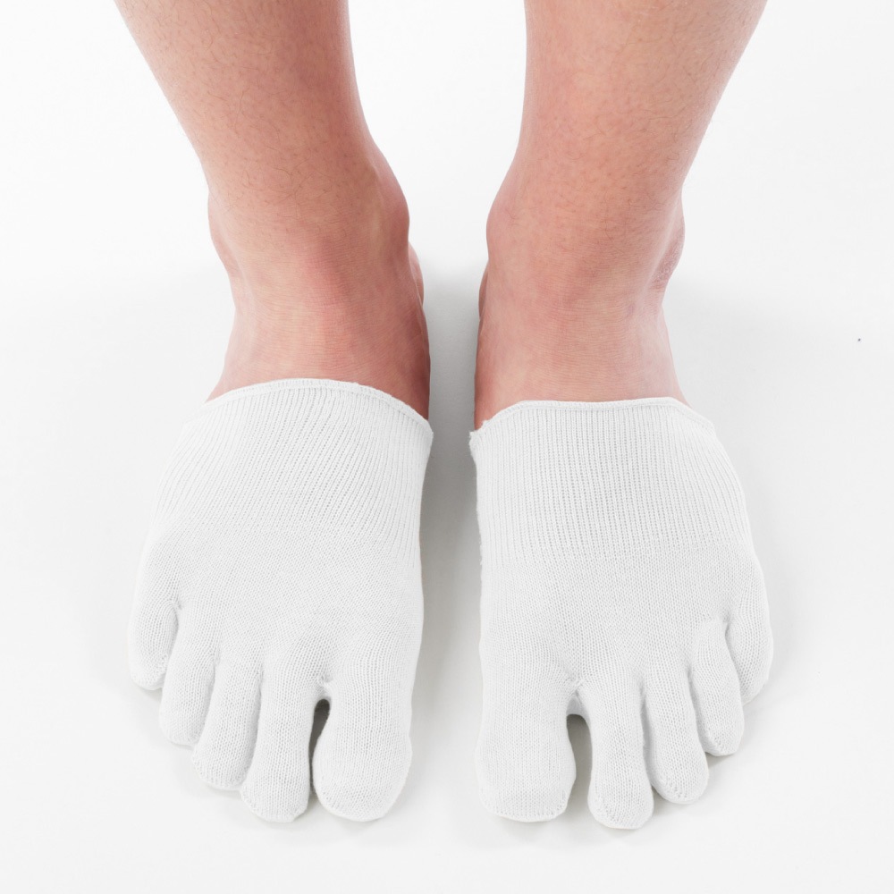 綿100％ハーフ5本指ソックス（同色2足入り）(フリーサイズ)【8460