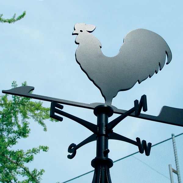 風見鶏 にわとり ステンレス製 黒つや消し KZSS-鶏 （脚部Aタイプ