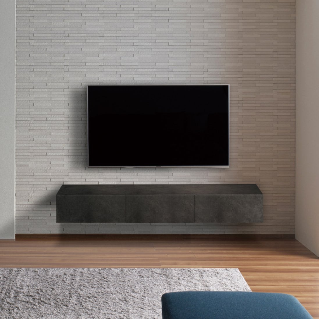 フロートテレビボード 幅180cm 奥行48cm リモコン操作可能 同色仕上げ